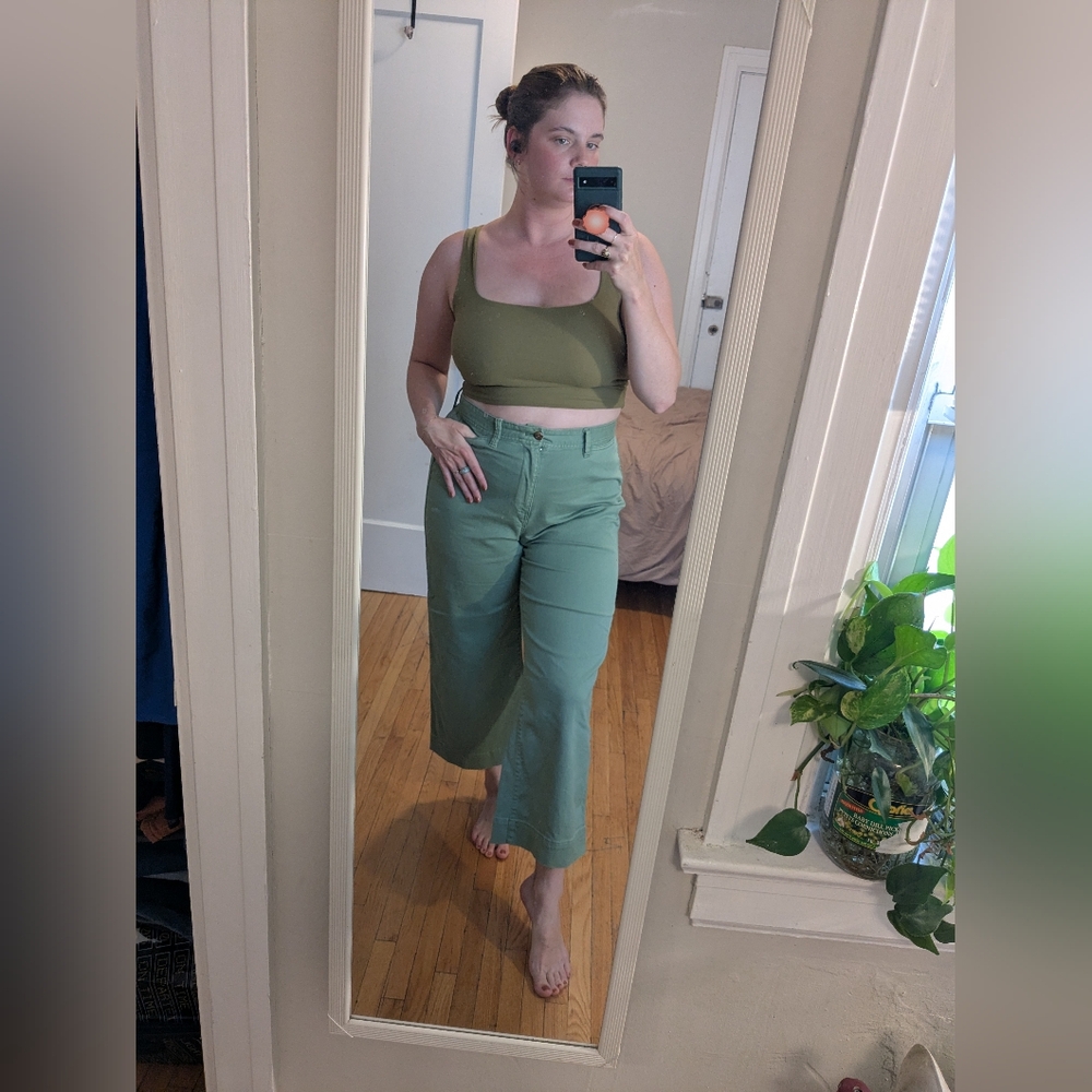 Green Gap Wide Leg Pants